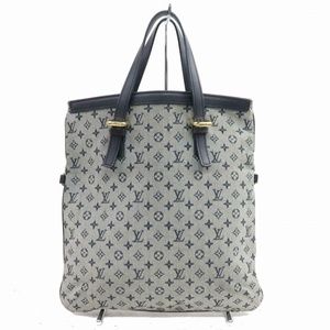 Louis Vuitton Blue and Cream Monogram Tote